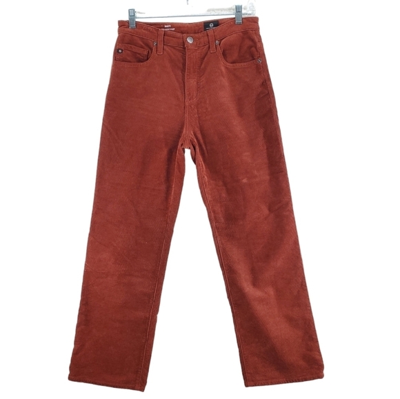 AG Adriano Goldschmied Rhett Corduroy Pants Ws 27 Hi Rise Straight 29x27 Adult - Picture 11 of 12